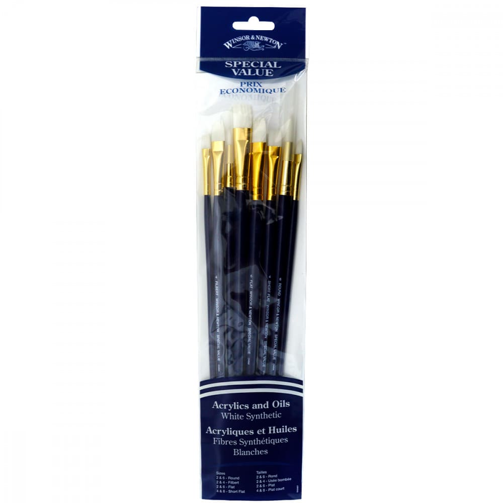 Kit Pincéis Winsor & Newton Acrílico e Óleo 8 Unidades